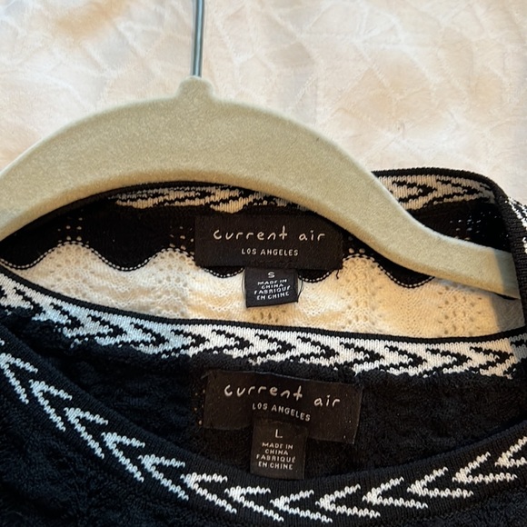 Sweater set with crop top and cardigan. Black and cream - Picture 7 of 7